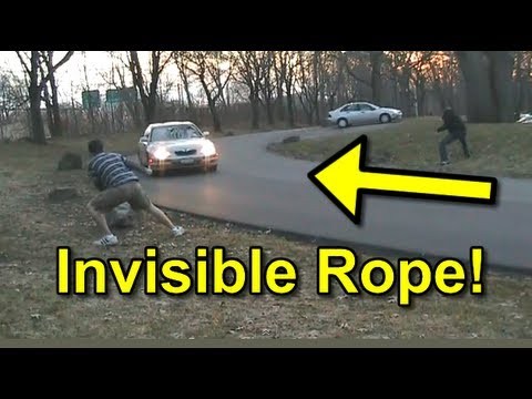 “Funny Pranks” Invisible Rope Prank